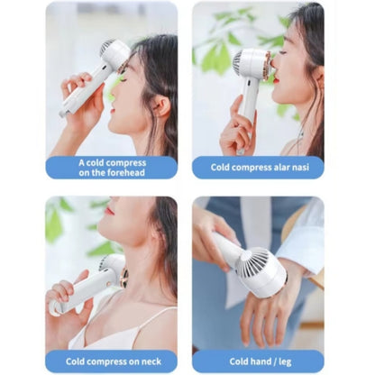 CL02 Outdoor Summer Cooler Cooling Effect Handheld Fan USB Semiconductor Fan(White) by buy2fix