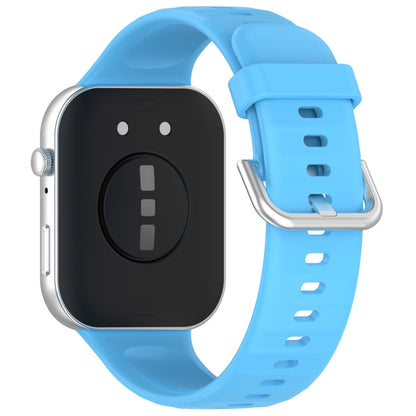 For Huawei Watch Fit3 Silicone Soft Watch Band + Clear Watch Protective Case Set(Sky Blue) by buy2fix