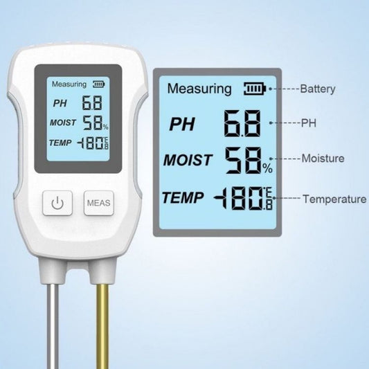 3 in 1 Digital Display Soil Detector, Soil Moisture, Temperature, PH - PH & Moisture Meter by buy2fix | Online Shopping UK | buy2fix