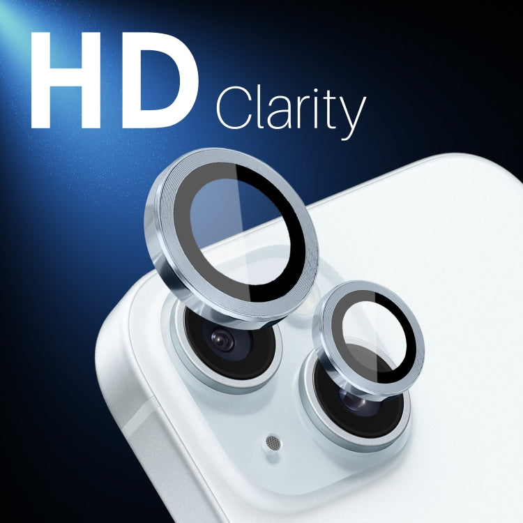 For iPhone 15 / 15 Plus / 14 / 14 Plus NORTHJO 3 Set 6pcs Camera Lens Protector Cover Metal Ring Film(Blue) - iPhone 15 Tempered Glass by NORTHJO | Online Shopping UK | buy2fix