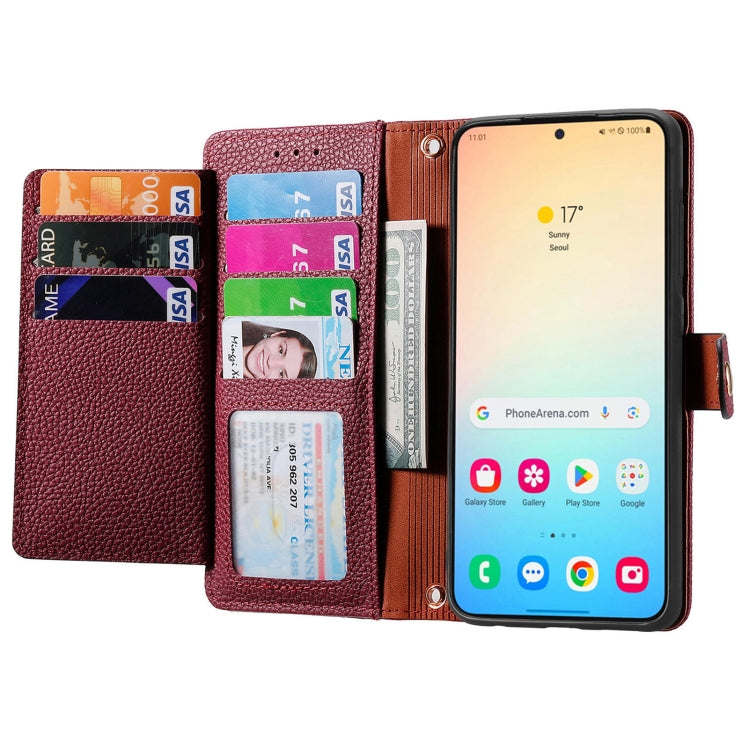 For Samsung Galaxy S25+ 5G Love Zipper Lanyard Leather Phone Case(Red) by buy2fix