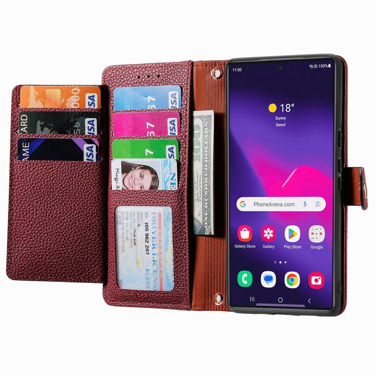 For Samsung Galaxy S25 Ultra 5G Love Zipper Lanyard Leather Phone Case(Red) by buy2fix