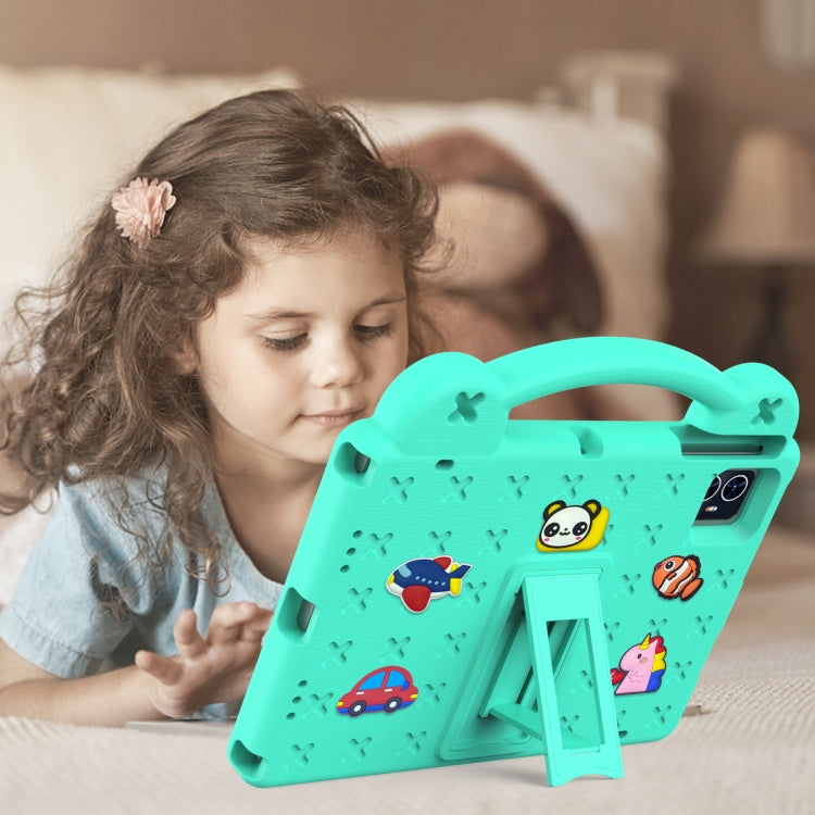 For Teclast M50 HD 10.1 / M50 Pro 10.1 2023 Handle Kickstand Children EVA Shockproof Tablet Case(Mint Green) - Teclast by buy2fix | Online Shopping UK | buy2fix