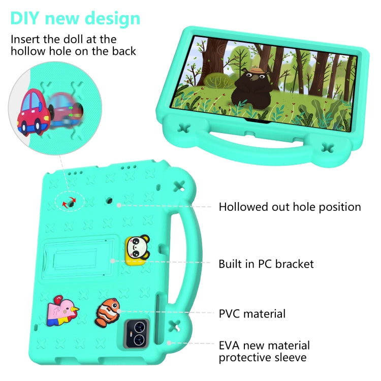 For Teclast M50 HD 10.1 / M50 Pro 10.1 2023 Handle Kickstand Children EVA Shockproof Tablet Case(Mint Green) - Teclast by buy2fix | Online Shopping UK | buy2fix
