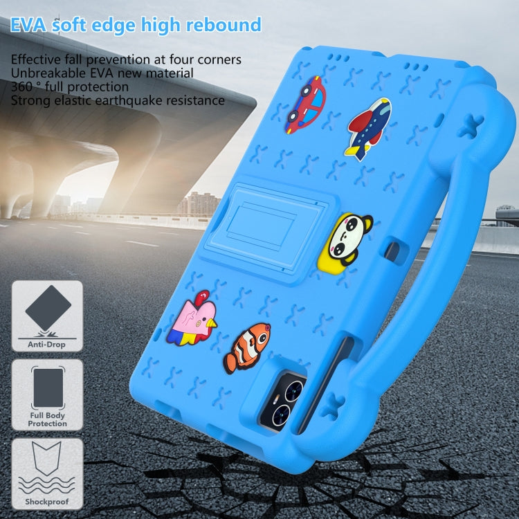 For Teclast M50 HD 10.1 / M50 Pro 10.1 2023 Handle Kickstand Children EVA Shockproof Tablet Case(Sky Blue) - Teclast by buy2fix | Online Shopping UK | buy2fix