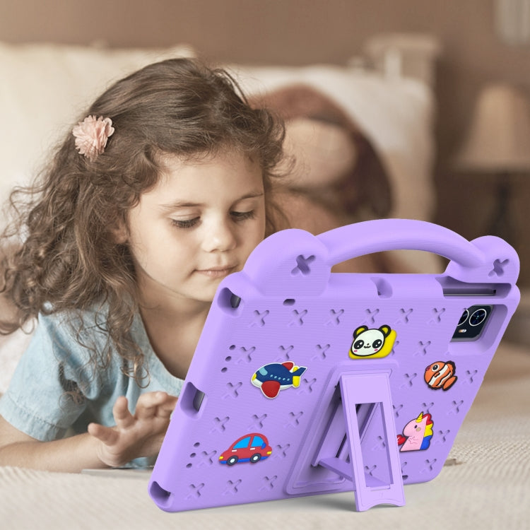 For Teclast M50 HD 10.1 / M50 Pro 10.1 2023 Handle Kickstand Children EVA Shockproof Tablet Case(Light Purple) - Teclast by buy2fix | Online Shopping UK | buy2fix