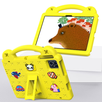 For Teclast M50 HD 10.1 / M50 Pro 10.1 2023 Handle Kickstand Children EVA Shockproof Tablet Case(Yellow) - Teclast by buy2fix | Online Shopping UK | buy2fix