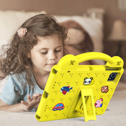 For Teclast M50 HD 10.1 / M50 Pro 10.1 2023 Handle Kickstand Children EVA Shockproof Tablet Case(Yellow) - Teclast by buy2fix | Online Shopping UK | buy2fix