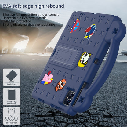 For Teclast M50 HD 10.1 / M50 Pro 10.1 2023 Handle Kickstand Children EVA Shockproof Tablet Case(Navy Blue) - Teclast by buy2fix | Online Shopping UK | buy2fix