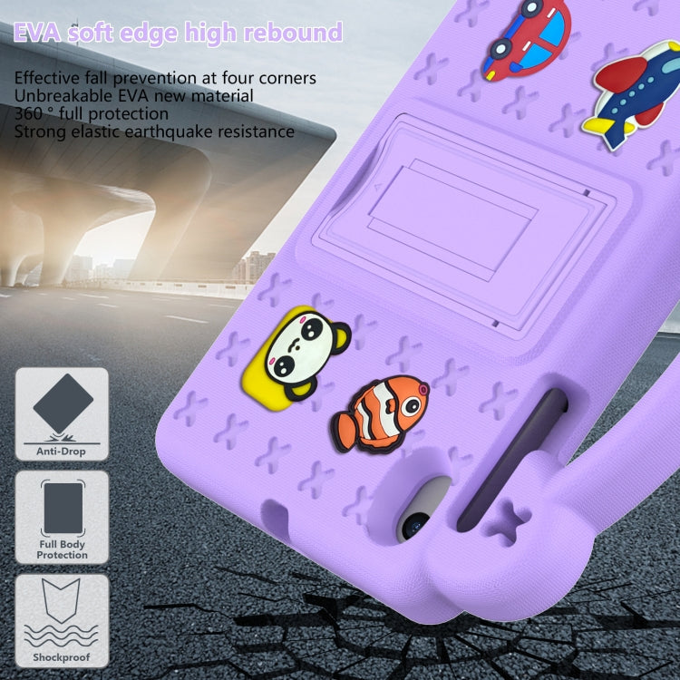 For Walmart Onn 7.0 Gen4 2024 Handle Kickstand Children EVA Shockproof Tablet Case(Light Purple) - Others by buy2fix | Online Shopping UK | buy2fix