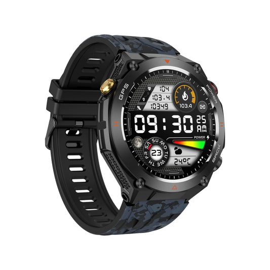 KC82 1.45 inch Color Screen Smart Watch, Support Bluetooth Call / Health Monitoring(Camouflage Black) by buy2fix