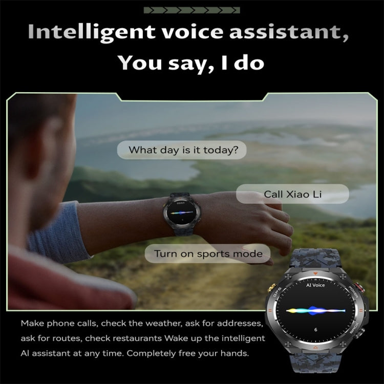 KC82 1.45 inch Color Screen Smart Watch, Support Bluetooth Call / Health Monitoring(Black) by buy2fix