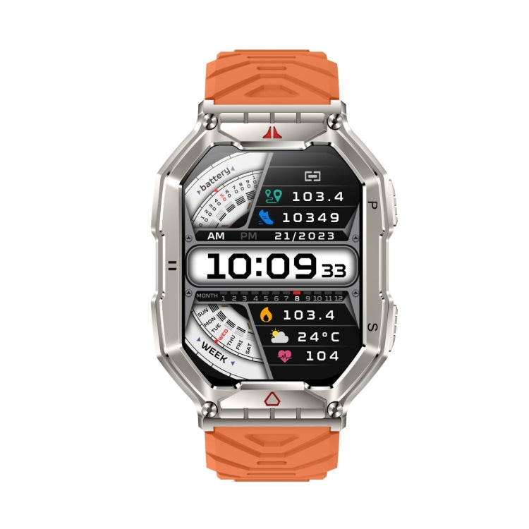 KR82 2.1 inch Color Screen Smart Watch, Support Bluetooth Call / Health Monitoring(Orange) by buy2fix