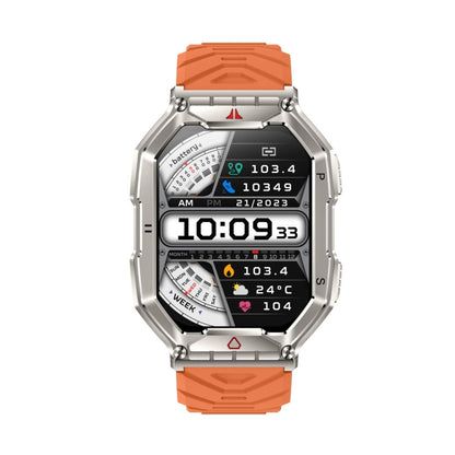 KR82 2.1 inch Color Screen Smart Watch, Support Bluetooth Call / Health Monitoring(Orange) by buy2fix
