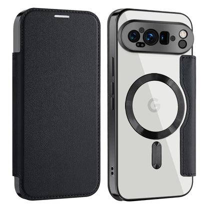 For Google Pixel 9 Pro XL Shield MagSafe RFID Anti-theft Leather Phone Case(Black) by buy2fix
