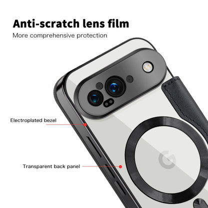 For Google Pixel 9 Shield MagSafe RFID Anti-theft Leather Phone Case(Black) by buy2fix