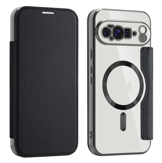 For Google Pixel 10 Pro XL Shield MagSafe RFID Anti-theft Leather Phone Case(Black)