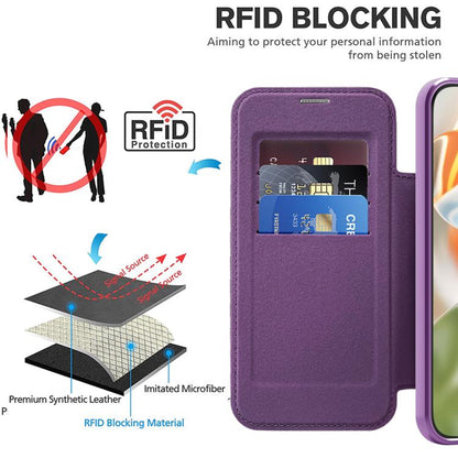 For Google Pixel 10 Pro XL Shield MagSafe RFID Anti-theft Leather Phone Case(Purple) - Google Cases by buy2fix | Online Shopping UK | buy2fix