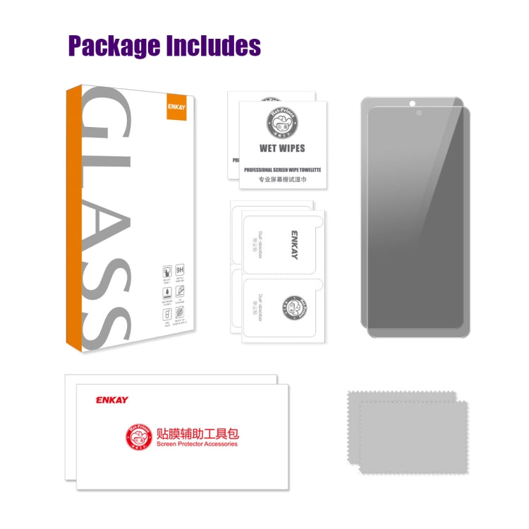 For TCL 50 SE 2pcs ENKAY Hat-Prince 28 Degree Anti-peeping Privacy Tempered Glass Film - Others by ENKAY | Online Shopping UK | buy2fix