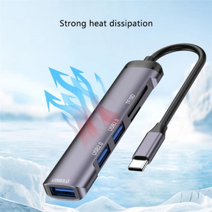 T505 Laptop Phone Adapter Type-C to USB2.0x2 + USB3.0 + TF / SD Card Slots USB HUB by buy2fix