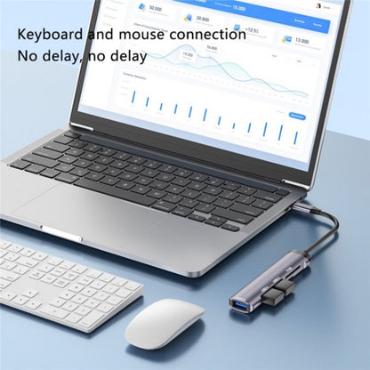 T505 Laptop Phone Adapter Type-C to USB2.0x2 + USB3.0 + TF / SD Card Slots USB HUB by buy2fix