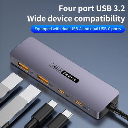T-508 4-in-1 Type-C Docking Station USB 3.2 Hub Notebook Tablet Smartphone Splitter Converter by buy2fix