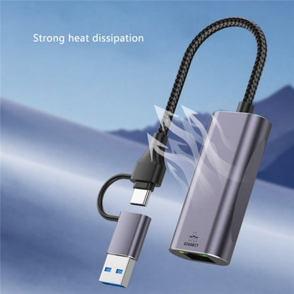 T30B USB / Type-C to Gigabit Hub Adapter for Laptop Tablet PC Phones Docking Station by buy2fix