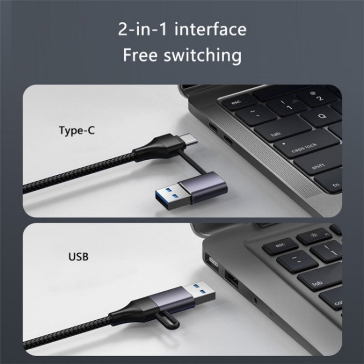 T513 USB-A / Type-C to USB3.0 x 3 + USB-C + Gigabit Laptop Adapter Docking Station by buy2fix