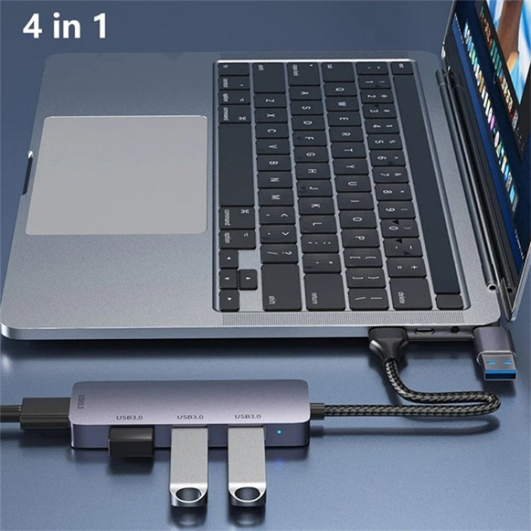 T203 USB + Type-C 3.0 Converter Hub 5Gbps USB 3.0 Data Transfer Adapter for Laptop / Tablet PC by buy2fix