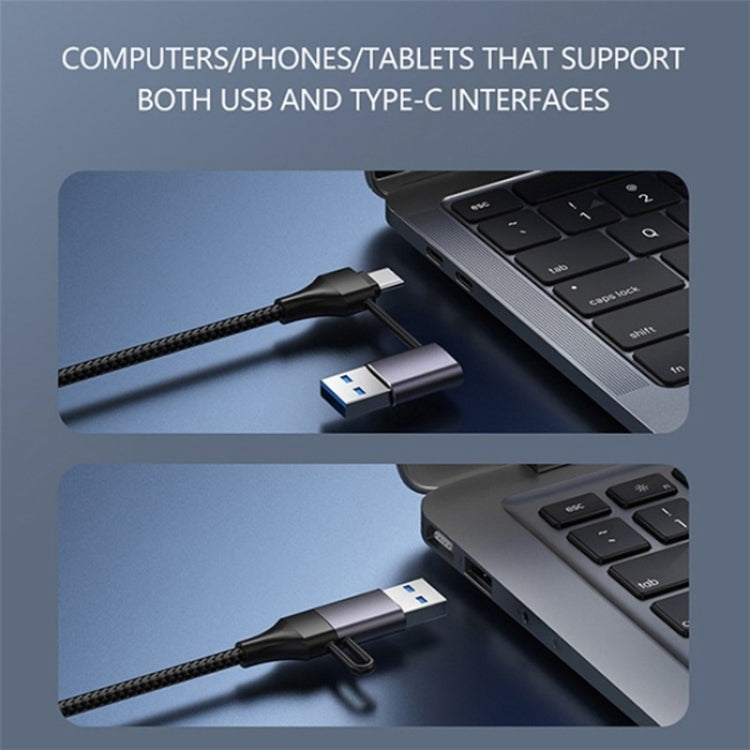 T203 USB + Type-C 3.0 Converter Hub 5Gbps USB 3.0 Data Transfer Adapter for Laptop / Tablet PC by buy2fix