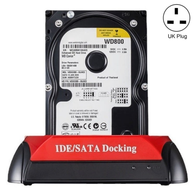 575D USB Hard Disk Holder Laptop Mobile Hard Disk Box 2.5 / 3.5inch SATA IDE HDD Base, Plug:UK Plug by buy2fix