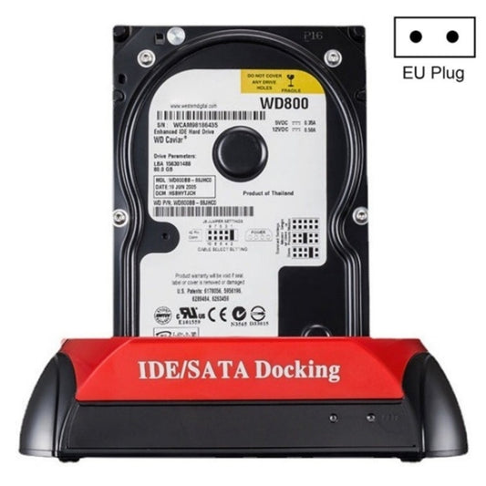 575D USB Hard Disk Holder Laptop Mobile Hard Disk Box 2.5 / 3.5inch SATA IDE HDD Base, Plug:EU Plug by buy2fix