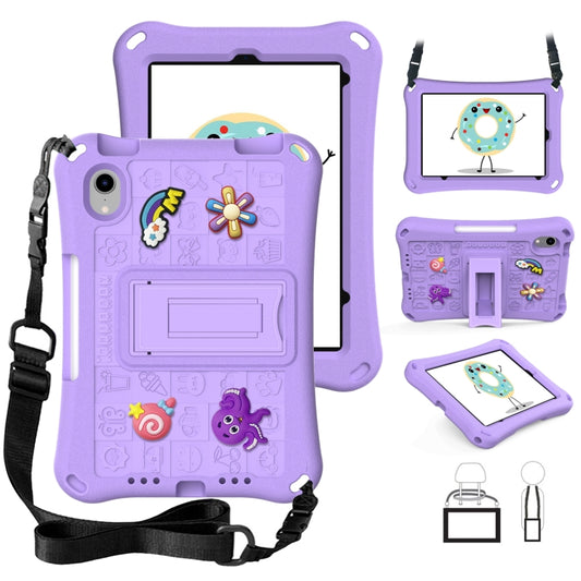 For iPad mini 6 / mini 2024 Hi Baby EVA Full Body Tablet Case with Strap(Light Purple) - iPad mini 6 Cases by buy2fix | Online Shopping UK | buy2fix
