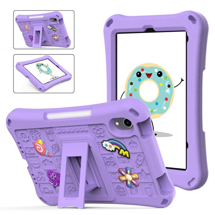 For iPad mini 6 / mini 2024 Hi Baby EVA Full Body Tablet Case with Strap(Light Purple) - iPad mini 6 Cases by buy2fix | Online Shopping UK | buy2fix