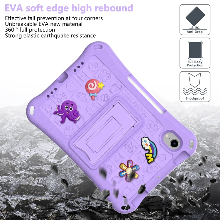 For iPad mini 6 / mini 2024 Hi Baby EVA Full Body Tablet Case with Strap(Light Purple) - iPad mini 6 Cases by buy2fix | Online Shopping UK | buy2fix
