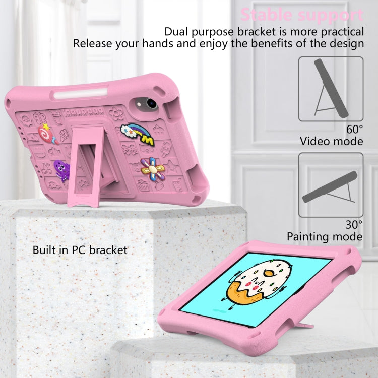 For iPad mini 6 / mini 2024 Hi Baby EVA Full Body Tablet Case with Strap(Pink) - iPad mini 6 Cases by buy2fix | Online Shopping UK | buy2fix