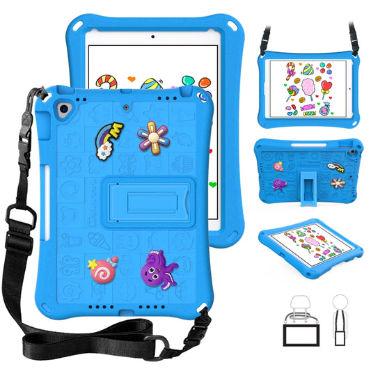 For iPad 10.2 2019 / 2020 / 2021 Hi Baby EVA Full Body Tablet Case with Strap(Sky Blue) - iPad 10.2 Cases by buy2fix | Online Shopping UK | buy2fix