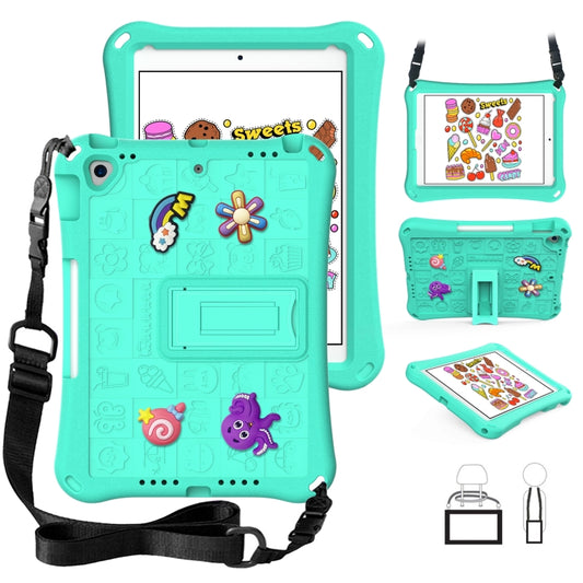 For iPad 10.2 2019 / 2020 / 2021 Hi Baby EVA Full Body Tablet Case with Strap(Mint Green) - iPad 10.2 Cases by buy2fix | Online Shopping UK | buy2fix