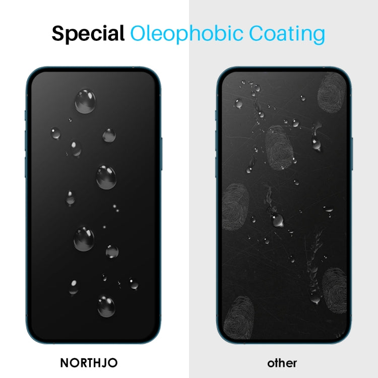 For iPhone 14 Plus NORTHJO 2pcs A++ Screen Protector Tempered Glass Film with Installation Frame - iPhone 14 Plus Tempered Glass by NORTHJO | Online Shopping UK | buy2fix