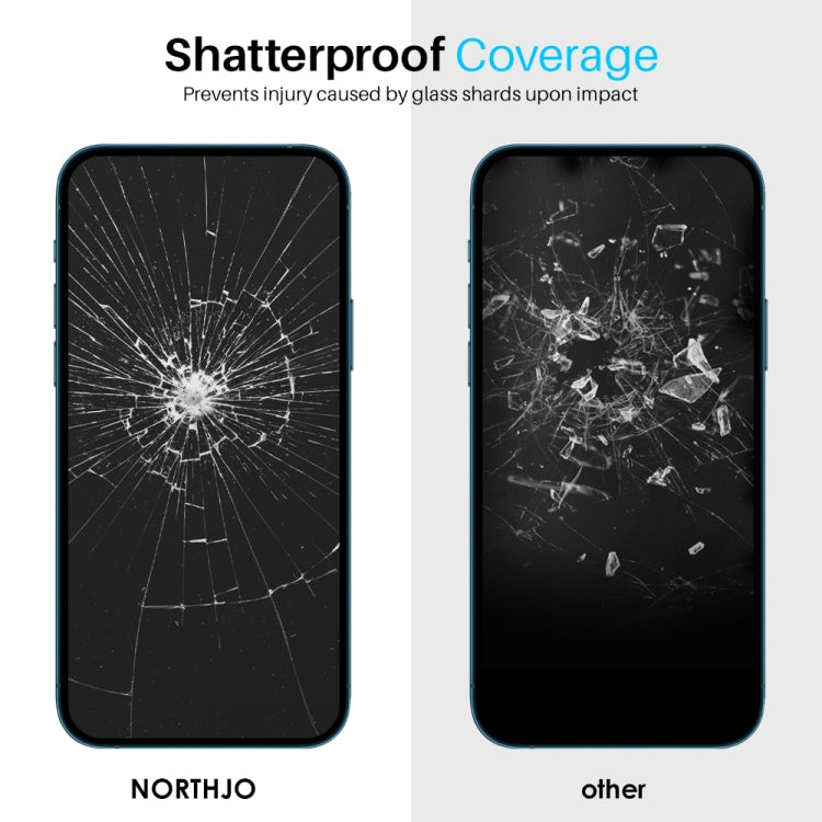 For iPhone 14 Plus NORTHJO 2pcs A++ Screen Protector Tempered Glass Film with Installation Frame - iPhone 14 Plus Tempered Glass by NORTHJO | Online Shopping UK | buy2fix