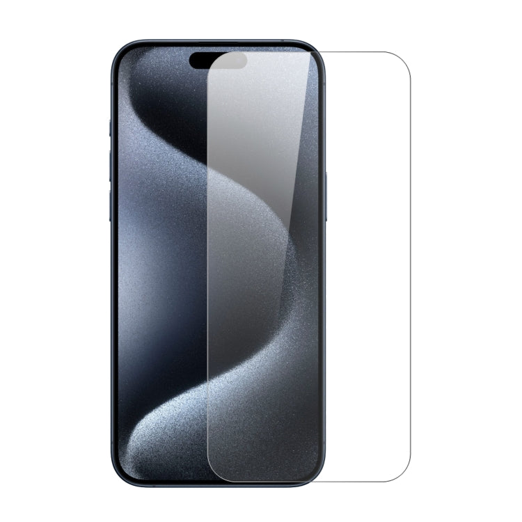 For iPhone 15 Pro NORTHJO 2pcs A++ Screen Protector Tempered Glass Film with Installation Frame - iPhone 15 Pro Tempered Glass by NORTHJO | Online Shopping UK | buy2fix