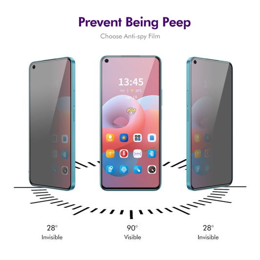 For OPPO F21 Pro 4G / 5G ENKAY Hat-Prince 28 Degree Anti-peeping Privacy Silk Print Tempered Glass Film - OPPO Tempered Glass by ENKAY | Online Shopping UK | buy2fix