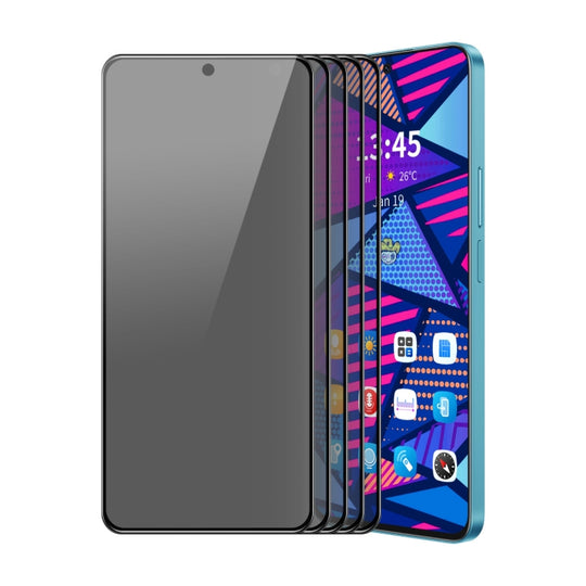 For vivo Z8x 5pcs ENKAY Hat-Prince 28 Degree Anti-peeping Privacy Silk Print Tempered Glass Film