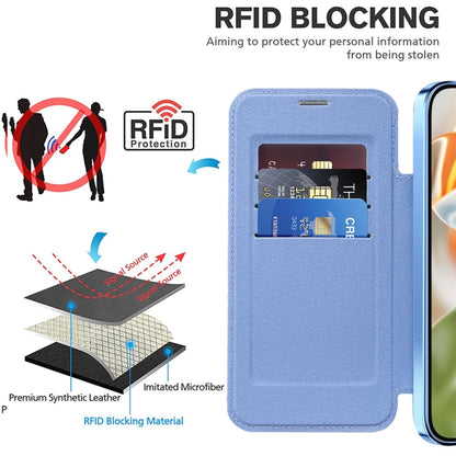 For Google Pixel 9 Shield Magsafe RFID Anti-theft Rhombus Leather Phone Case(Blue) by buy2fix