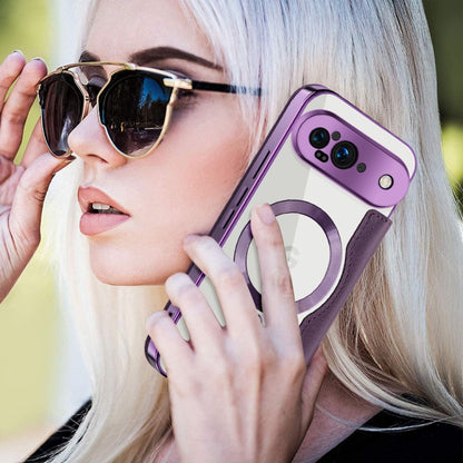 For Google Pixel 9 Shield Magsafe RFID Anti-theft Rhombus Leather Phone Case(Purple) by buy2fix