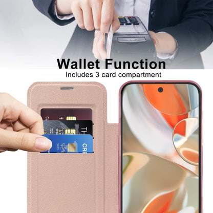 For Google Pixel 9 Pro XL Shield Magsafe RFID Anti-theft Rhombus Leather Phone Case(Pink) by buy2fix