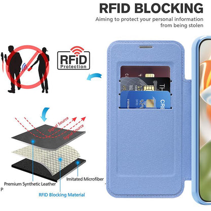 For Google Pixel 10 Pro XL Shield Magsafe RFID Anti-theft Rhombus Leather Phone Case(Blue) - Google Cases by buy2fix | Online Shopping UK | buy2fix