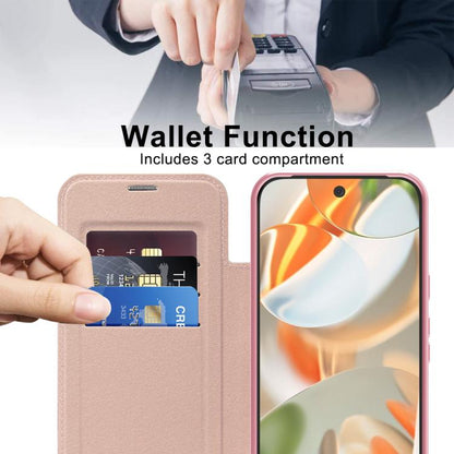 For Google Pixel 10 Pro XL Shield Magsafe RFID Anti-theft Rhombus Leather Phone Case(Pink) - Google Cases by buy2fix | Online Shopping UK | buy2fix