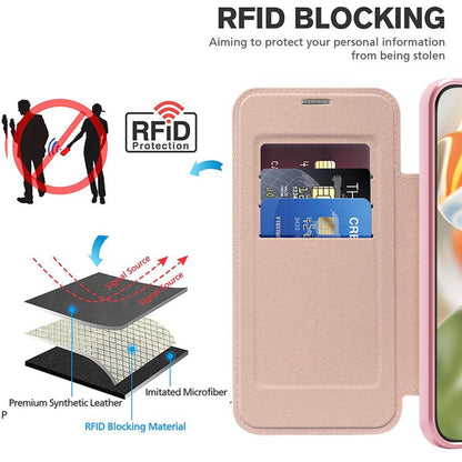 For Google Pixel 10 Pro XL Shield Magsafe RFID Anti-theft Rhombus Leather Phone Case(Pink) - Google Cases by buy2fix | Online Shopping UK | buy2fix