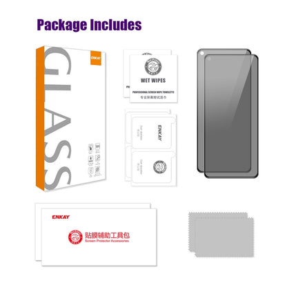 For Realme Narzo 60 2pcs ENKAY Hat-Prince 28 Degree Anti-peeping Privacy Silk Print Tempered Glass Film - Realme Tempered Glass by ENKAY | Online Shopping UK | buy2fix